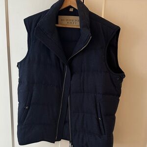 Burberry Men's Dark Blue Quilted Vest